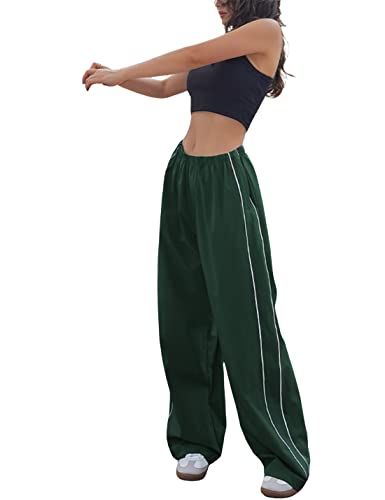 On Track Pants ウィメンズ M Amazon.com: Springrain Womens Wide Leg Track Pants Slouchy Stripe